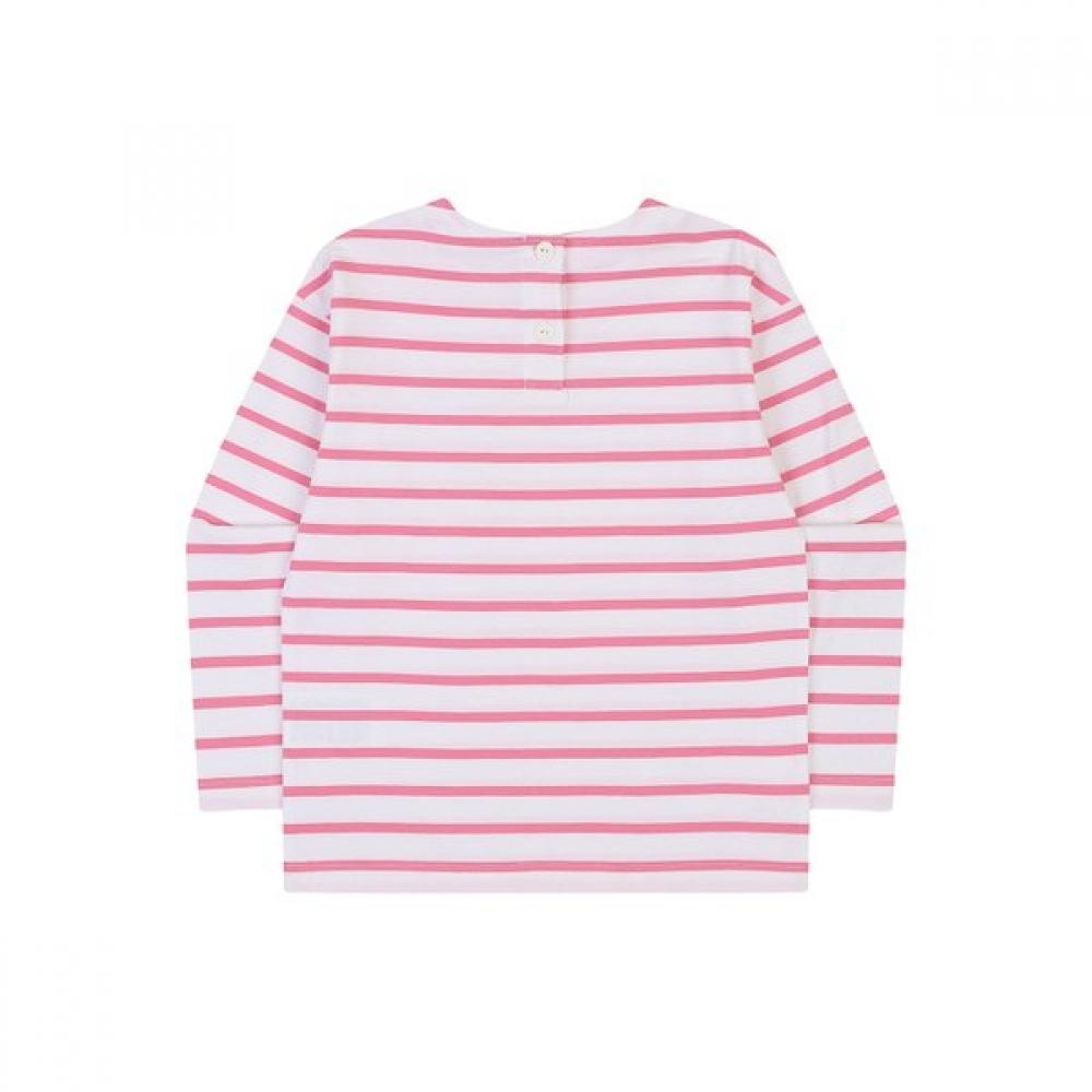 KANGOL Kids STripe Long Sleeve T shirT Pink Sa 0003