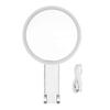 Lighted Makeup Mirror 1X 30X Magnifying Hanging and Handheld Mirror with Light Portable for Travel White with Ear Style