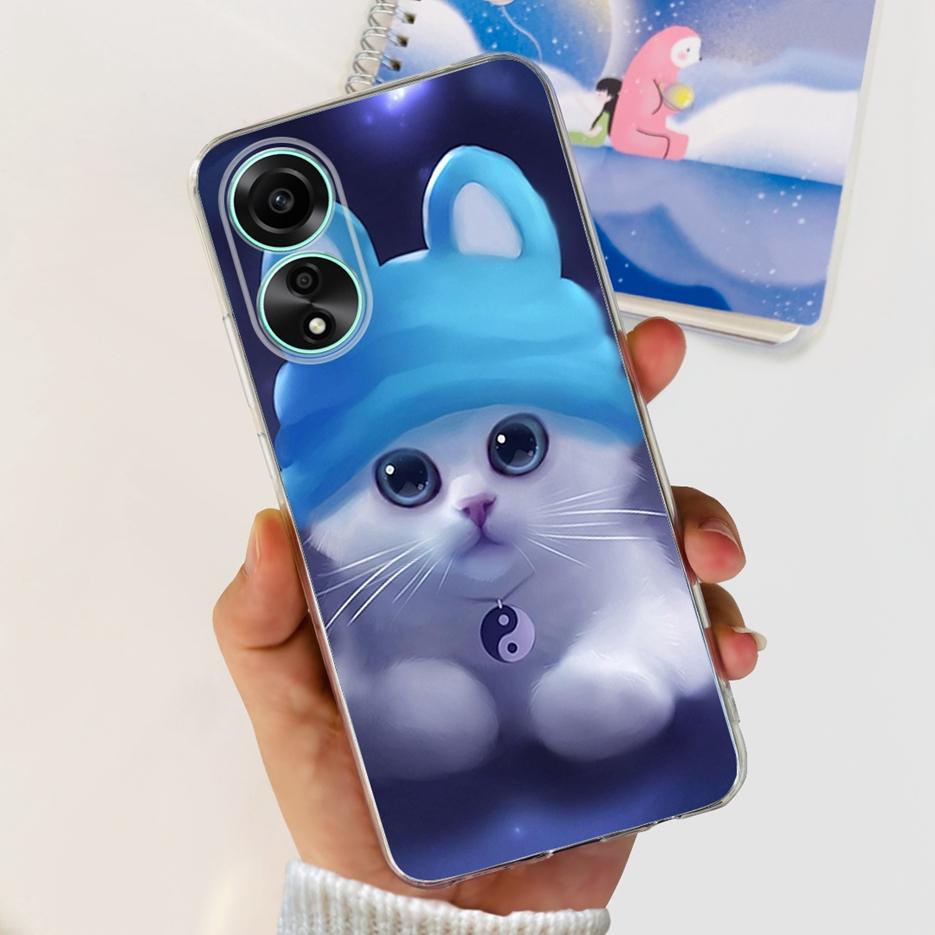 For Oppo A78 4G Case CPH2565 Stylish Painted Cover Soft Silicone Phone Case For Oppo A78 A 78 OppoA78 5G Back Cover Fundas Coque