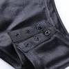 One Piece Jumpsuit Women Bodysuit Gothic Black Slim High Neck Back Zip Bodysuit Women's Black Long Sleeve T-Shirt