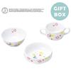 OGISO Peter Rabbit Fleur 3-Piece Reinforced Porcelain Dinnerware Set (Dishwasher and Microwave Safe)