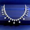 18k White Gold Sapphire Faceted Gemstone Necklaces Engagement Anniversary Gift 925 Sterling Silver Fine Jewelry