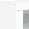 White Sideboard with LED Lights 123 x 37 x 67 cm