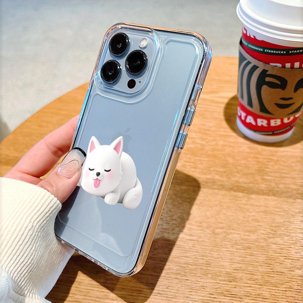 Cute Dog Figurine Phone Case for IPhone 14 15 16 17 13 12 11 Pro Max  Plus 12 13 Mini TPU Protect Cover