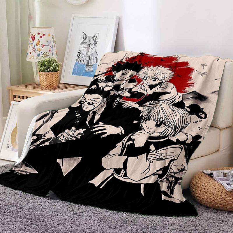 HXH Hunter X Hunter GON FREECSS Killua Zoldyck Cartoon Anime Flanelldecke, Weiche Kuscheldecke für Zuhause Schlafzimmer Bett Sofa Geschenk