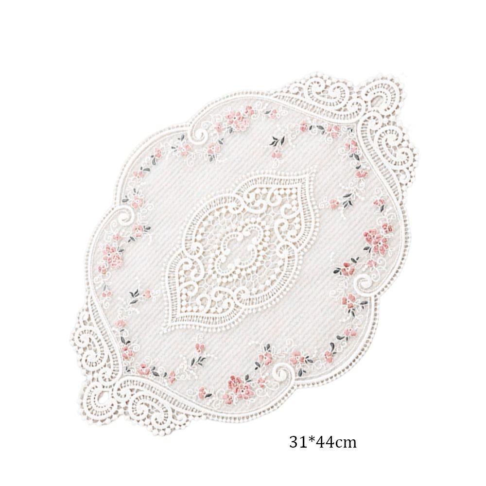 Kitchen Accessories Lace Embroidered Coaster Napkin Table Cover Lace Tablecloth Coffee Drink Pad