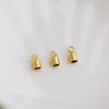 18K Gold Plated Colorfast Ringed Bell End Connector for DIY Leather Belt and Chain Accessories