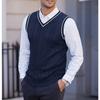 Men's Knitted Vest, Sleeveless, Casual V-neck, Thickened Waistcoat