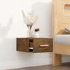 Wall Mounted Nightstand Smoked Oak 35x35x20 Cm