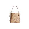 Mollie Strawberry Print Monogram Bucket Bag Women Bags Brown CB602-IMOT4