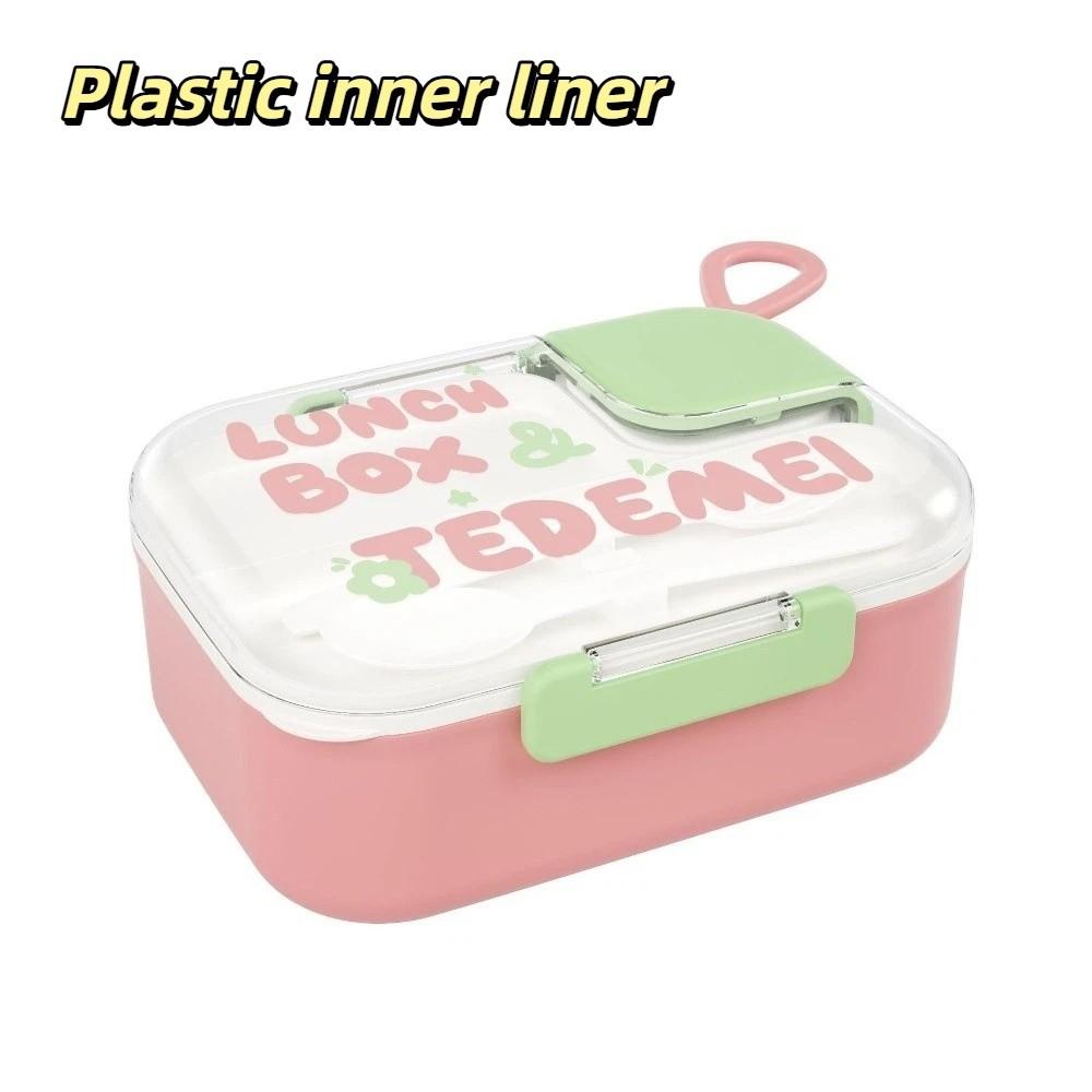 With Handle Children Lunch Box Durable Food Container Set New Kids Bento Box  Outdoor Use