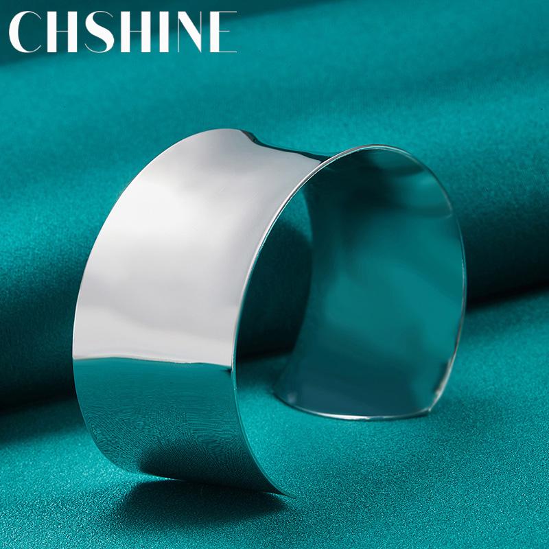 925 Sterling Zilveren Manchet Armband Bangle Mode Sieraden MD012