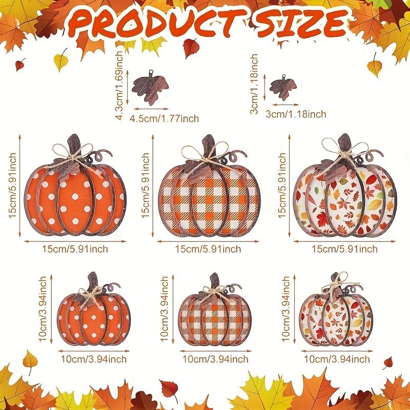 6pcs Vintage Pumpkin Autumn Orange Brown Tablecloth Placement Dining Centerpiece Faux Wood Party Farmhouse Home Decor