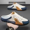 Fashion Men's Casual Slippers  Summer Comfortable Anti Slip Mesh Breathable Men's Sports Shoes Lightweight Soft Soled Half Slippers