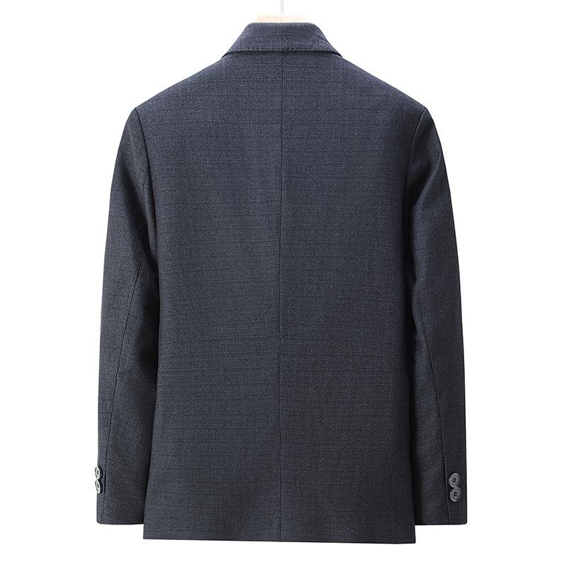 Middle-aged Wool Jacket Men's Spring and Autumn New Daddy Lapel Jacket Business Casual Elderly Non-iron Top