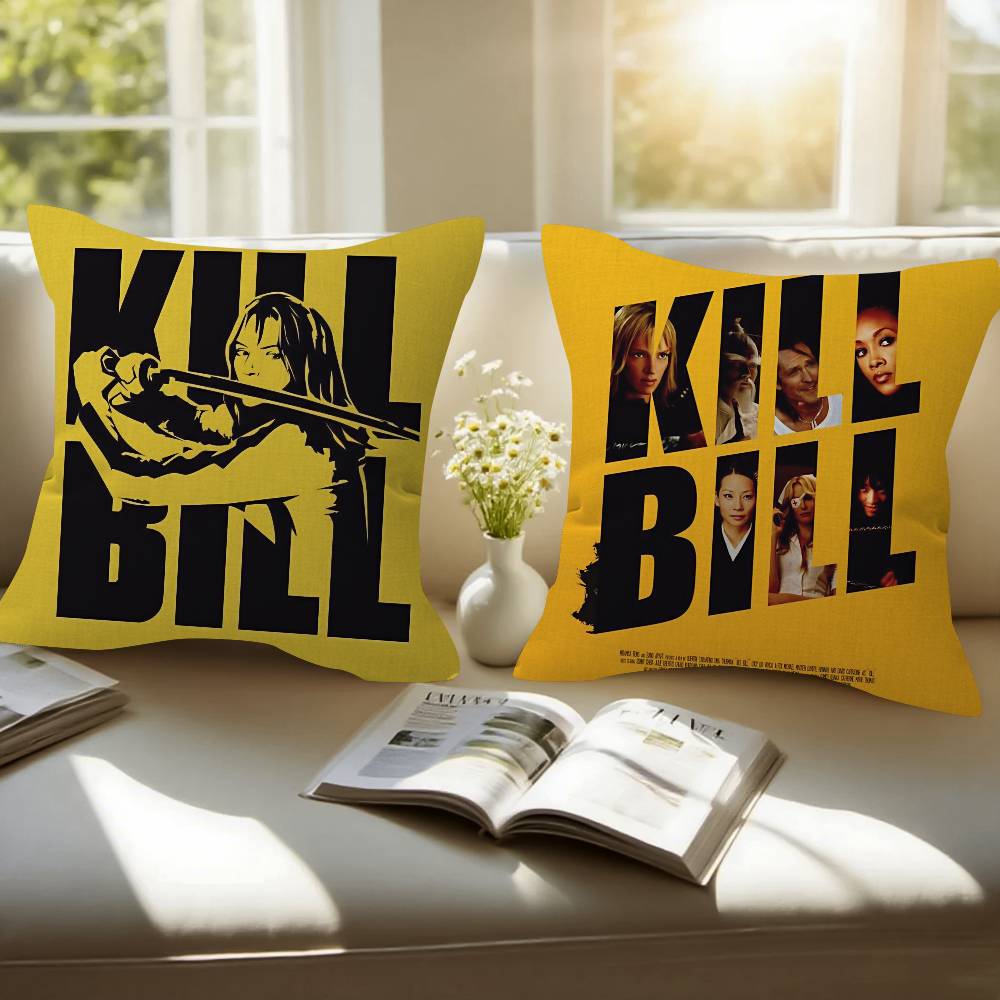 Classic Movie K-Kill Bill Double-Sided Printed Pillow Cover Short Plush Suitable Living Rooms Bedrooms Sofas Throw Cushion Cover