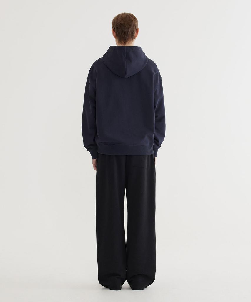 Arch Logo Drop Fit Hoodie Dark Navy