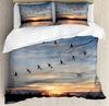 Frozen Lake Duvet Cover Sets for Teens Queen Lightweight Quilt Cover with 2 Pillowcase Winter Themed Bedding Sets No Comforter