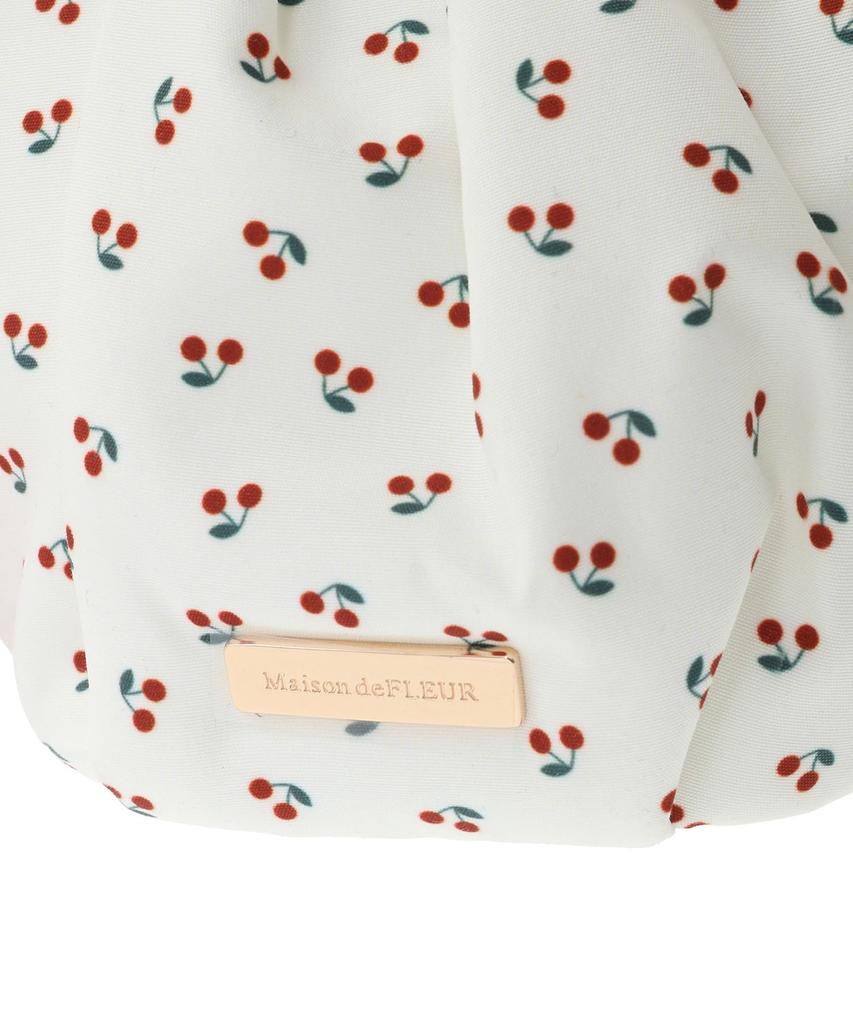 Maison de Fleur Kirschblüten-Print Tasche, Damen, Elfenbein