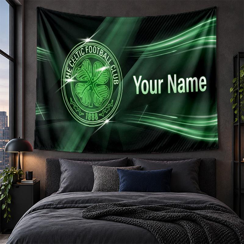 Personalized Tapestry Wall Hanging Celtic FC Pattern Art Background Cloth