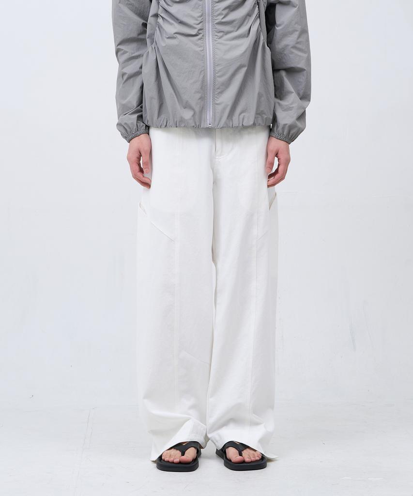 Kasakasa Cuffed Flow Pants White