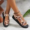 Fashion 2024 Brand Ladies Shoes Open Toe Women's Sandals Summer Casual Sandals Women Mixed Color Light Flat Platform Ladies Shoes