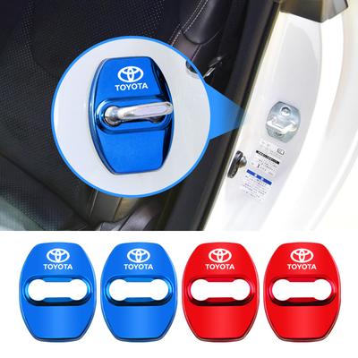 4pcs Car Door Lock Cover Protection Case For GRsport Crown Hilux Aygo Yaris Corolla Rav4 CHR Auris Cruiser Sticker