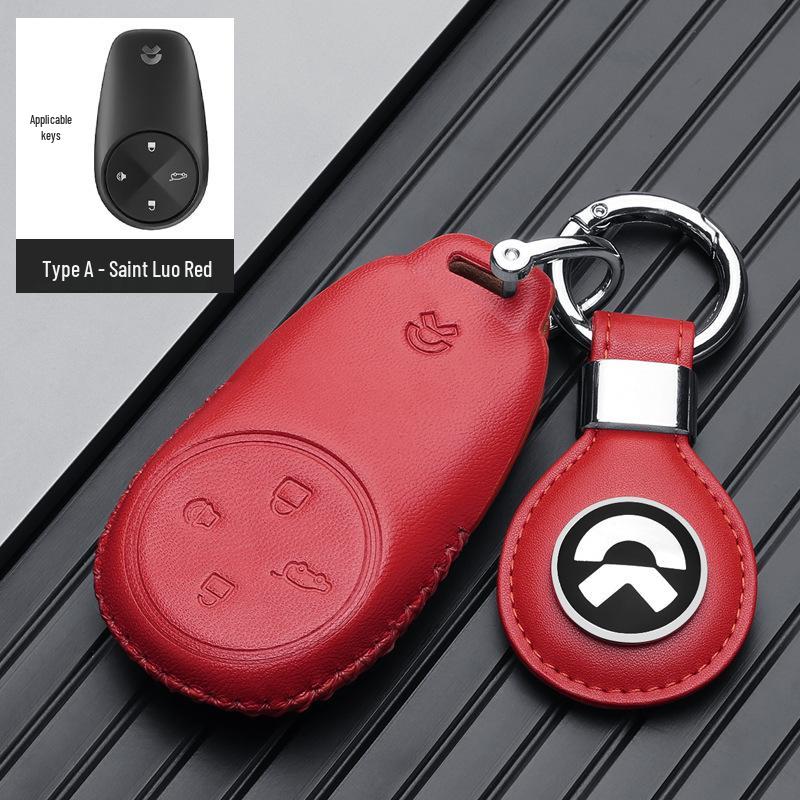 Nio Key Case: Genuine Leather Holder for ES6, ES8, EC6, ET7, ET5, ES7 - High-End Men's Buckle Shell