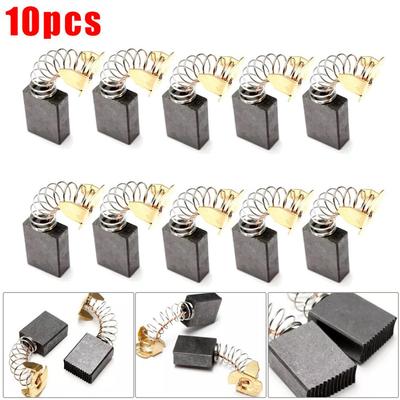 Carbon Brushes 10PCS Parts Replacement Black + Gold