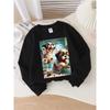 Kids Sweatshirt Crewneck Sweatshirt for Girls Featuring Puppies Leaping for a for Food Bowl. Machine Washable