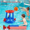 Aufblasbarer PVC-Basketballkorb für den Pool - Eltern-Kind-Wasserspiel & Wurfspielzeug