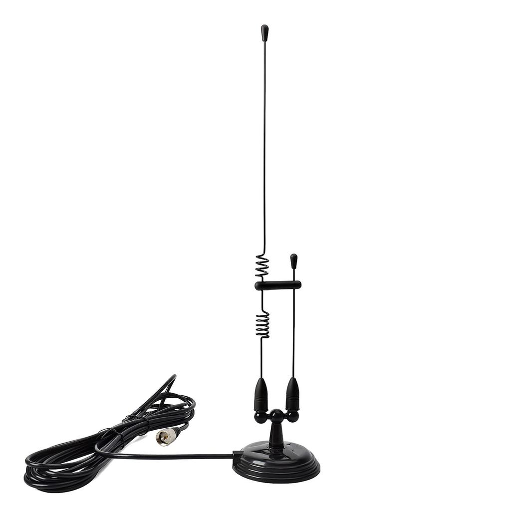 144430MHz & VHFUHF Mobile Antenna with Magnetic Base, MP Connector, for Car or Indoor Use, Amateur Radio Antenna with RG58 Coaxial Cable (Black)