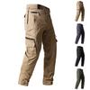Pantalones casuales rectos para hombre con múltiples bolsillos, pantalones de trabajo y pantalones largos