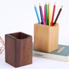 Stifthalter aus massivem Holz, schwarzer Nussbaum, Stifthalter-Box aus Holz, Aufbewahrungsbox für Arbeitszimmer, Büro, Schreibwaren, Buchenholz, Stifthalter