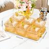 Divided Serving Bowl, Appetizer Plate, Multi-purpose Candy And Nuts Bowl with Lid, Dry Fruit Tray