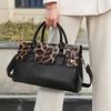 Aidrani Classic Leopard Pattern Genuine Leather Women's Handbag Contrast Cowhide One Shoulder Crossbody Bag