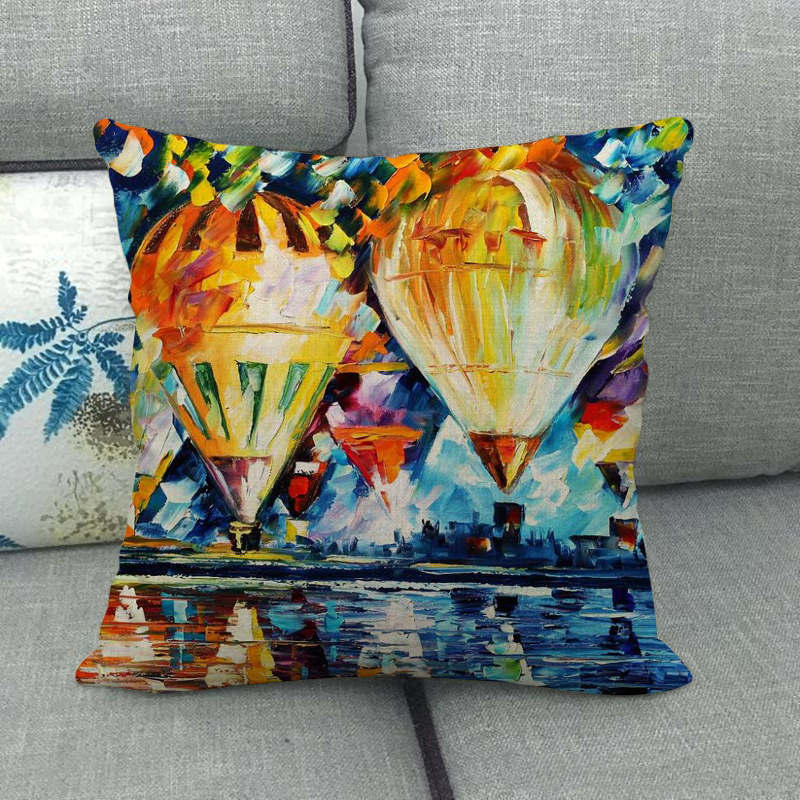 Painted Character Series Digital Printing Short Plush Pillow Covers Decorative For Car Sofa Office Cushion Cover Home Goods