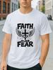 Faith Over Fear Christian Cross with Wings T-Shirt Bold Religious Unisex Tee Unisex T-Shirt