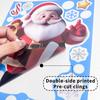 2Pc Christmas Ornaments Gingerbread Man Snowman Snowflake Glass Stickers Christmas Party Decorations Santa Claus Static Stickers