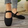 Pantofi Noi Single Retro Toamna 2026 Versatili O Cataramă Vârf Rotund Toc Plat Mary Suede Pantofi pentru Femei