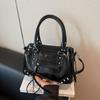 2025 Autumn and Winter Retro New High-end Single Shoulder Crossbody Rivet Boston Pillow Bag Handbag