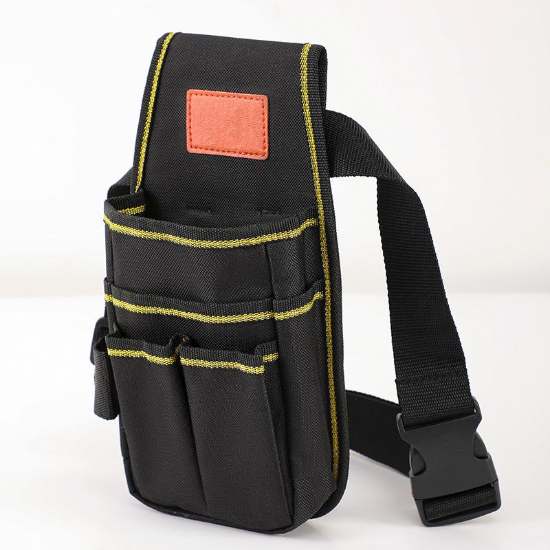 1Piece Multi Layer Electrician Tool Waist Bag - Adjustable Thickened Wear-Resistant Hardware Tool Bag for Electrician Tools