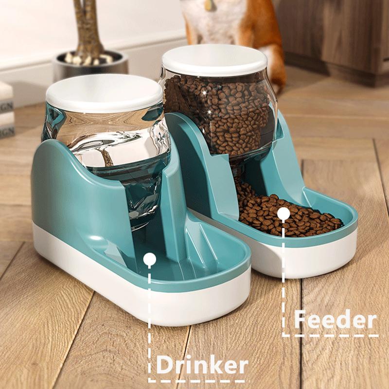 3.8L Large Capacity Dog Feeder Automatic Dog Water Dispenser Transparent Pet Food Storage for Cats Dogs Pet Drinker Dispenser
