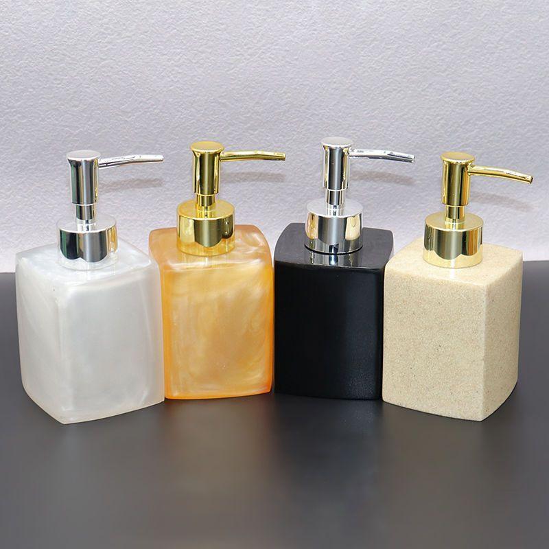 Europäisches Hotel Badezimmer Handdesinfektionsmittel Flasche Shampoo Duschgel Spenderflasche Aufdrückbarer Seifenspender Badezimmerzubehör