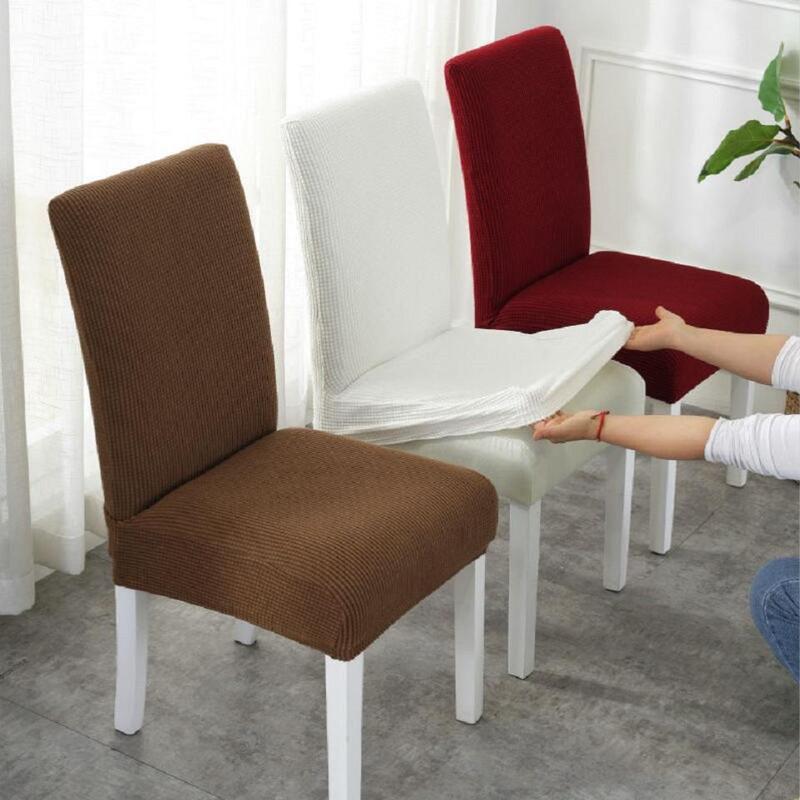 Stretchy Solid Color Chair Cover With Great Elasticity For Perfect Fitting