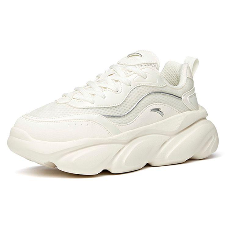 Anta Cat Paw Lifestyle Series Meow Shoes Shock Absorption Non-Slip Wear-Resistant Breathable Low-Top Dad Shoes Women sneaker White 922528894F-8
