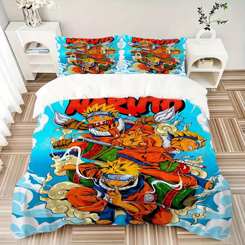 3pcs Naruto, Anime Bedding Set. Soft and Comfortable with No Core Included (1x Duvet Cover + 2x Pillow Covers) yy251031041