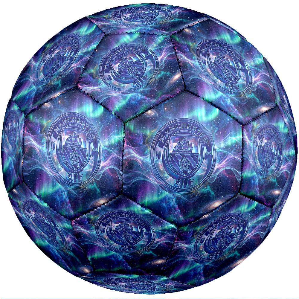 Manchester City Theme Soccer Ball Size 5 Soccer Ball Soft Touch Professional Training Football for Outdoor Sports