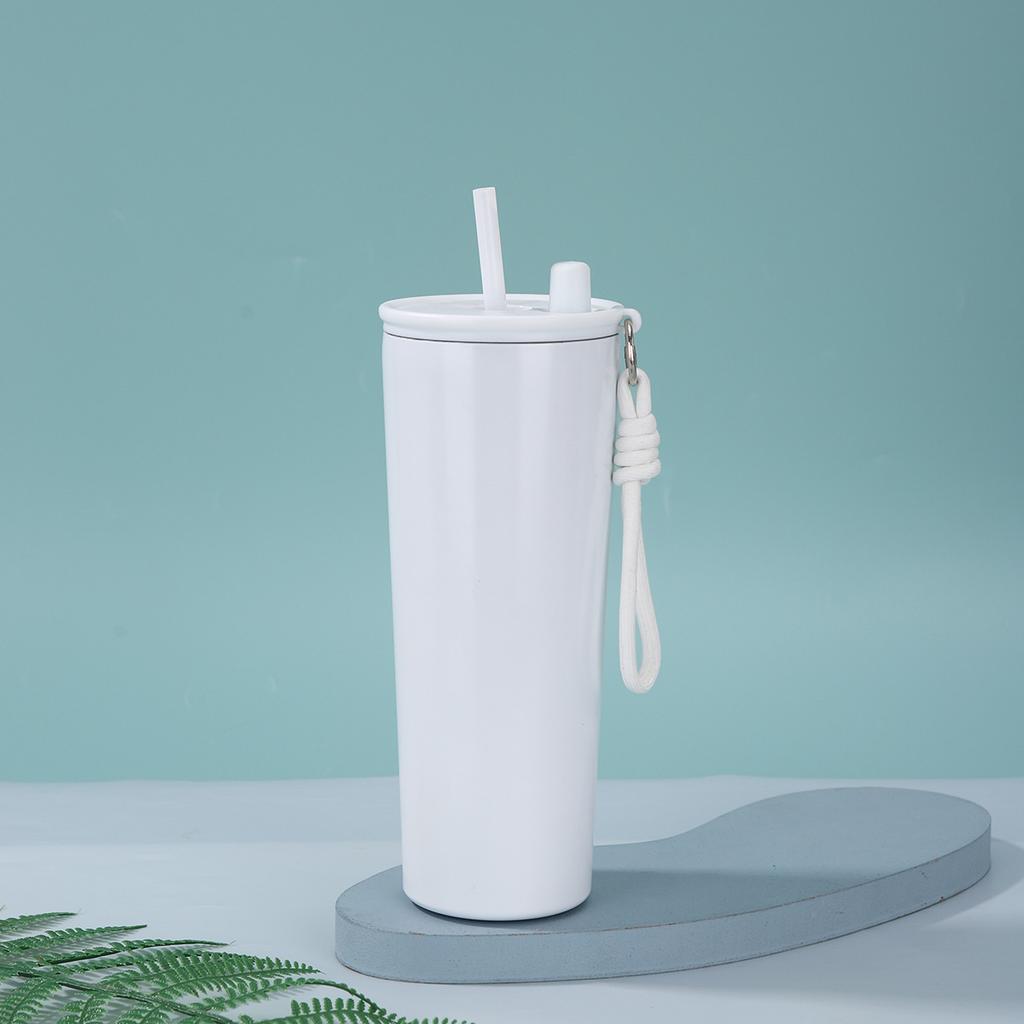 Water bottle101 stainless steel rope coffee cup large capacity vacuum thermos cup outdoor portable car straw cup