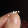 925 Sterling Silver Ring 14k Plated Paved Shining Zirconia Or Silvery Make Your Call Match Daily Outfits Party Ory